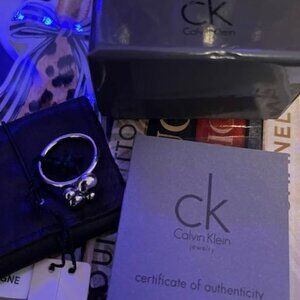 Calvin Klein Silver Fidget Ring NWT/COA